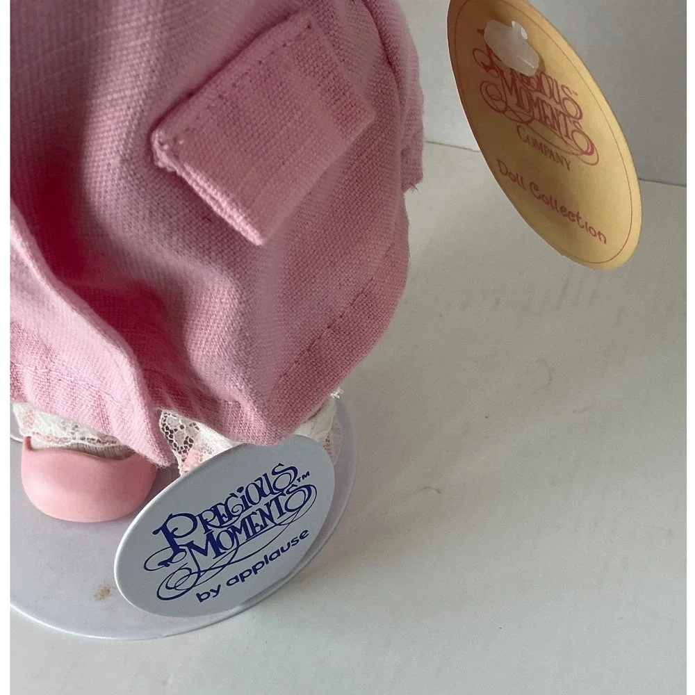 Precious Moments Vintage 1994 Vinnie Vinyl Doll Pink Coat Basket 12 Inch‎ NWT